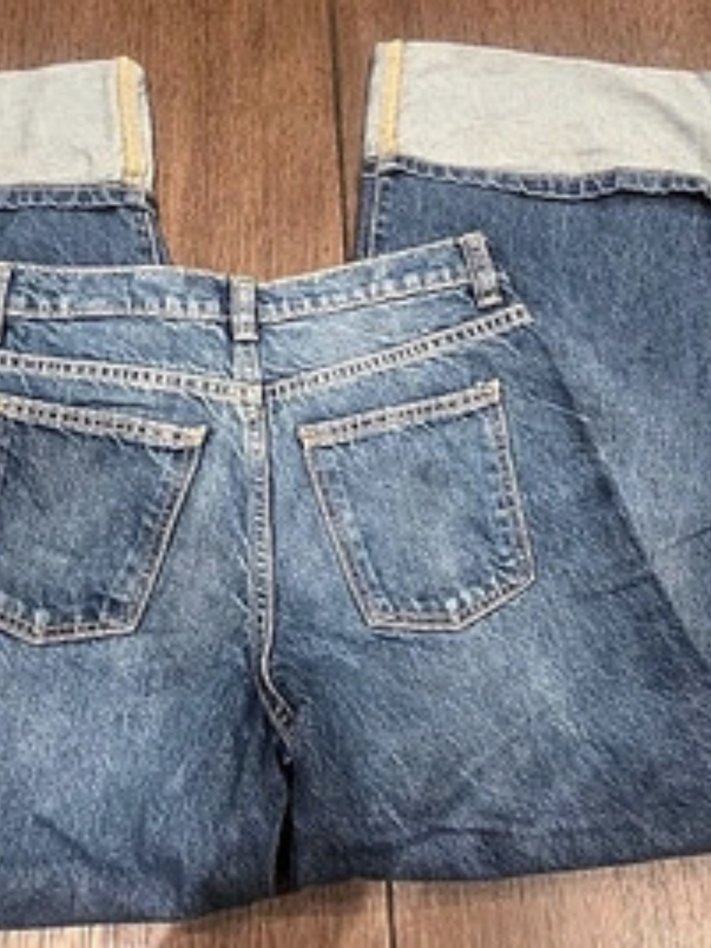 Art Class Loose Boot Cut Jeans in Blue Waist 10  New